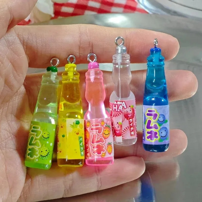 Resin Art Kits For Adults - 10Pcs Tiny Soda Bottle Resin Charms