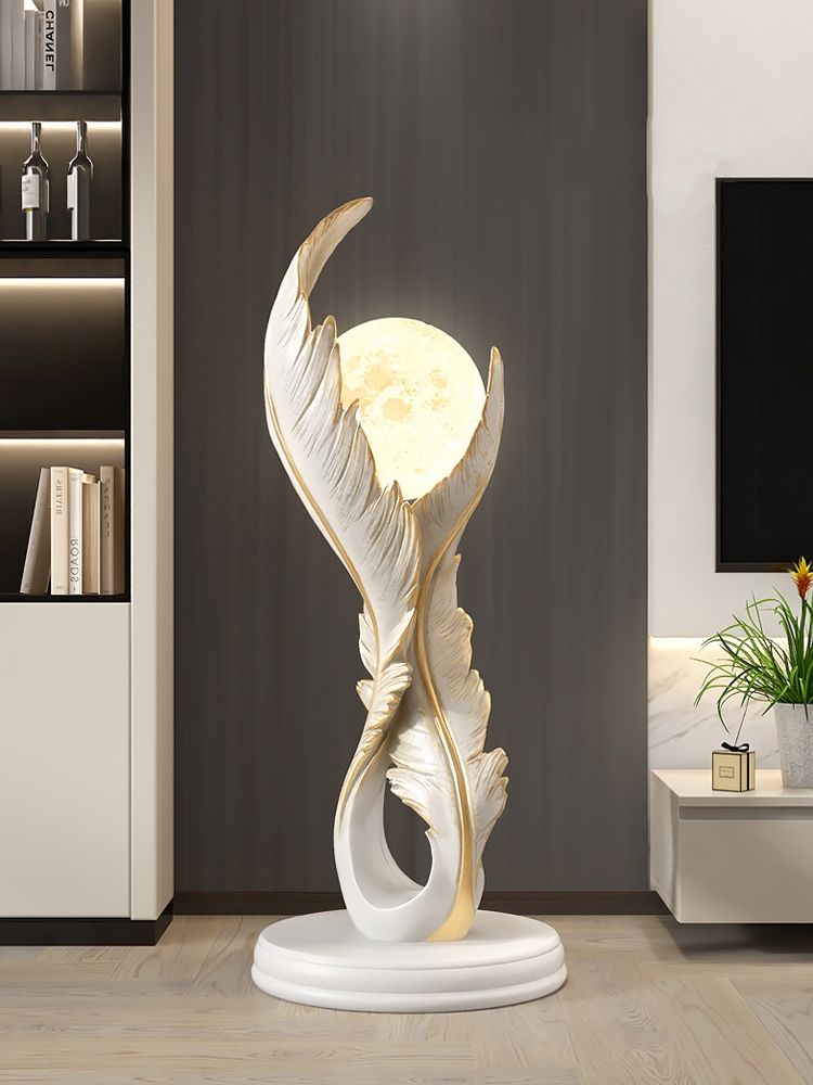 Resin Art Gift For Birthday - Home Decor Creative Luminous Feather Resin