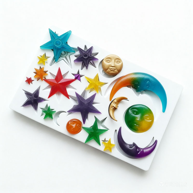 Sun Face Moon Stars Polymer Cl - Resin Art Clay recension och pris