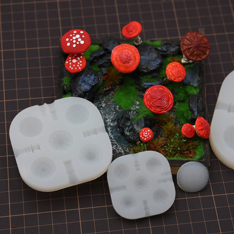 2pcs/set Mini Mushroom Silicon - Resin Art Clay recension och pris