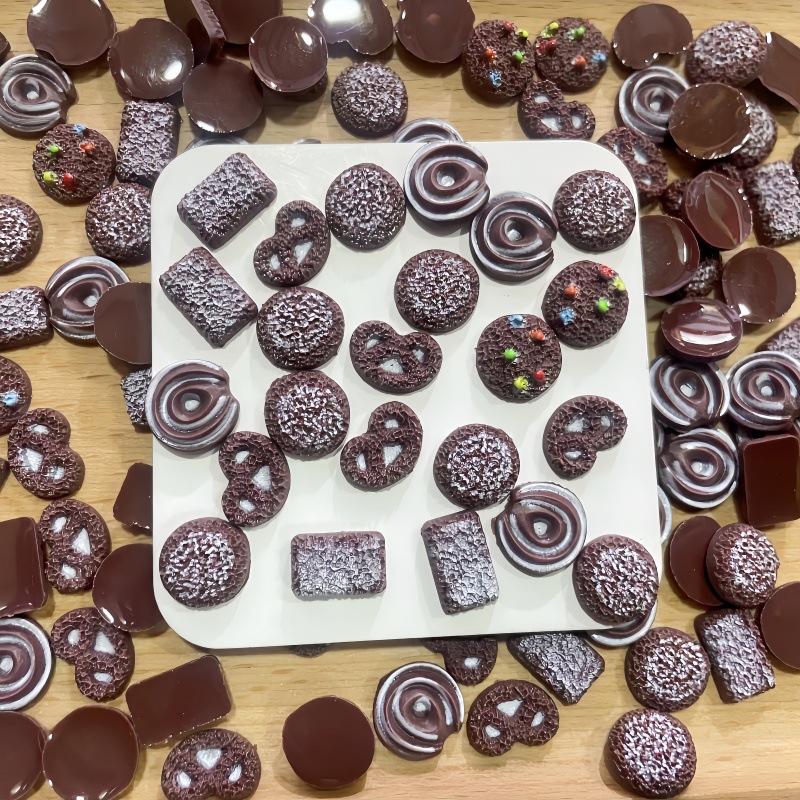 50Pcs Tiny Faux Chocolate Cook - Resin Art Equipment recension och pris