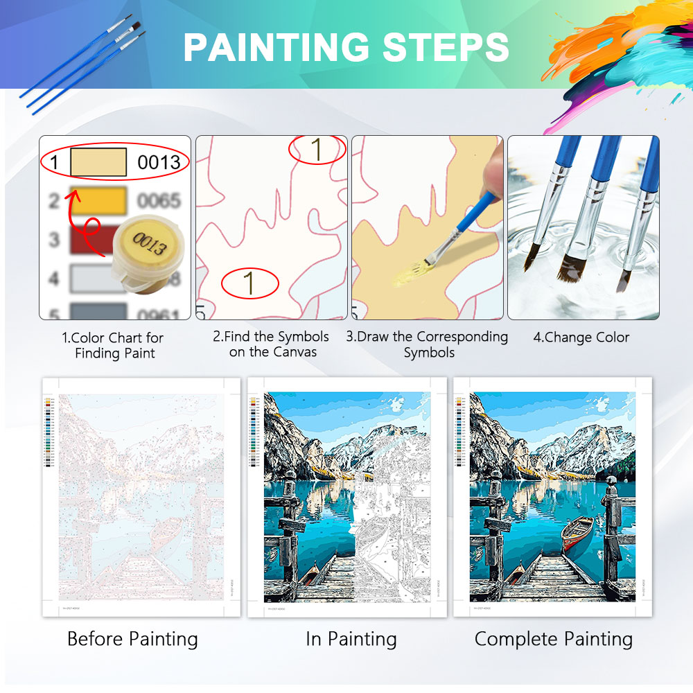 HUACAN Painting By Number Kits - Resin Art On Canvas recension och pris